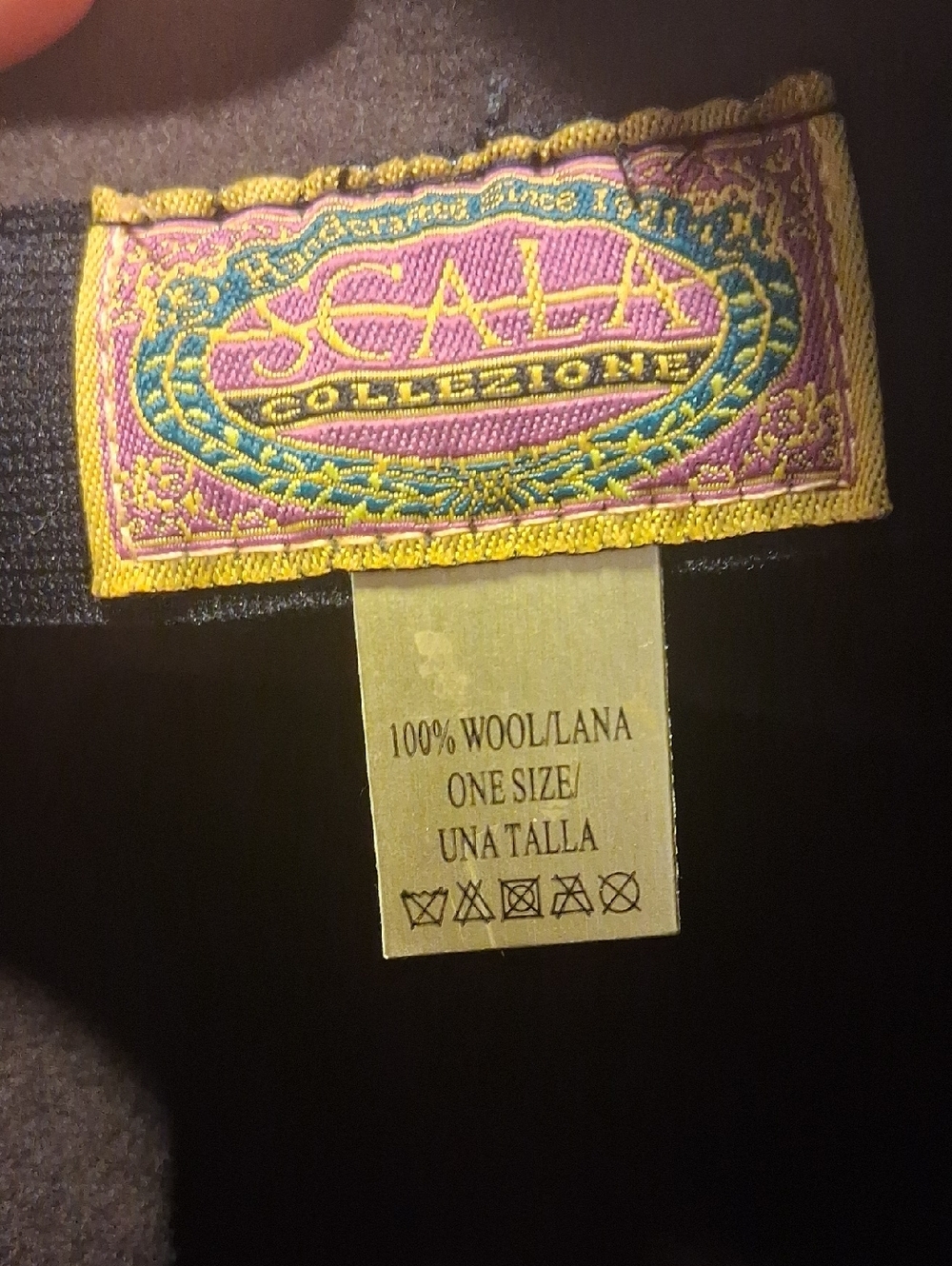 Scala Wool Black  Fedora with Multicolor Woven Band - Picture 4 of 8